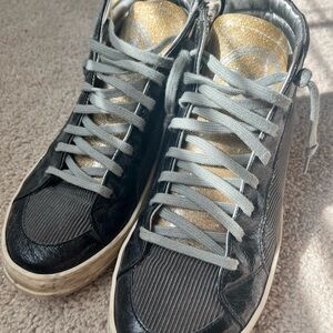 P448 Black and Gold Sneakers